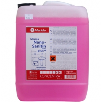 Do mycia pomieszczeń i urządzeń sanitarnych 10L MERIDA NANO SANITIN PLUS NML603