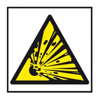 Niebezpieczeństwo wybuchu materiały wybuchowe (PCV) 200x200  Z 1